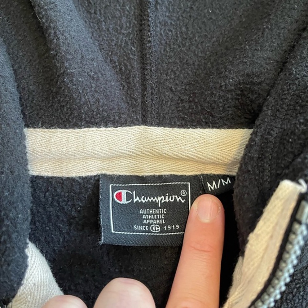 Champion Black Zip Up Sweater - Picture 6 of 6